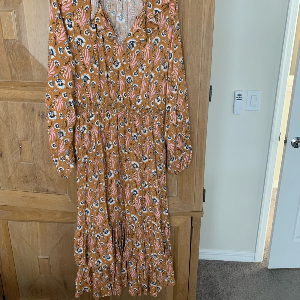Floral Orange Dress